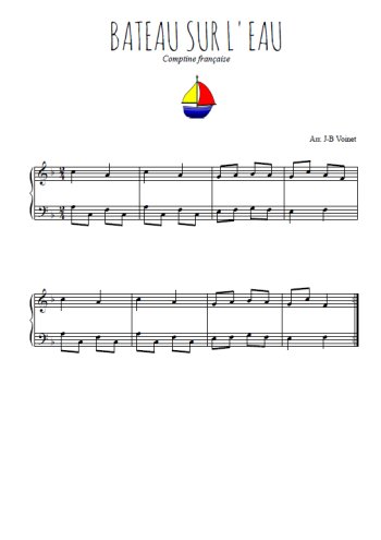 Téléchargez l'arrangement pour piano de la partition de Bateau sur l'eau en PDF